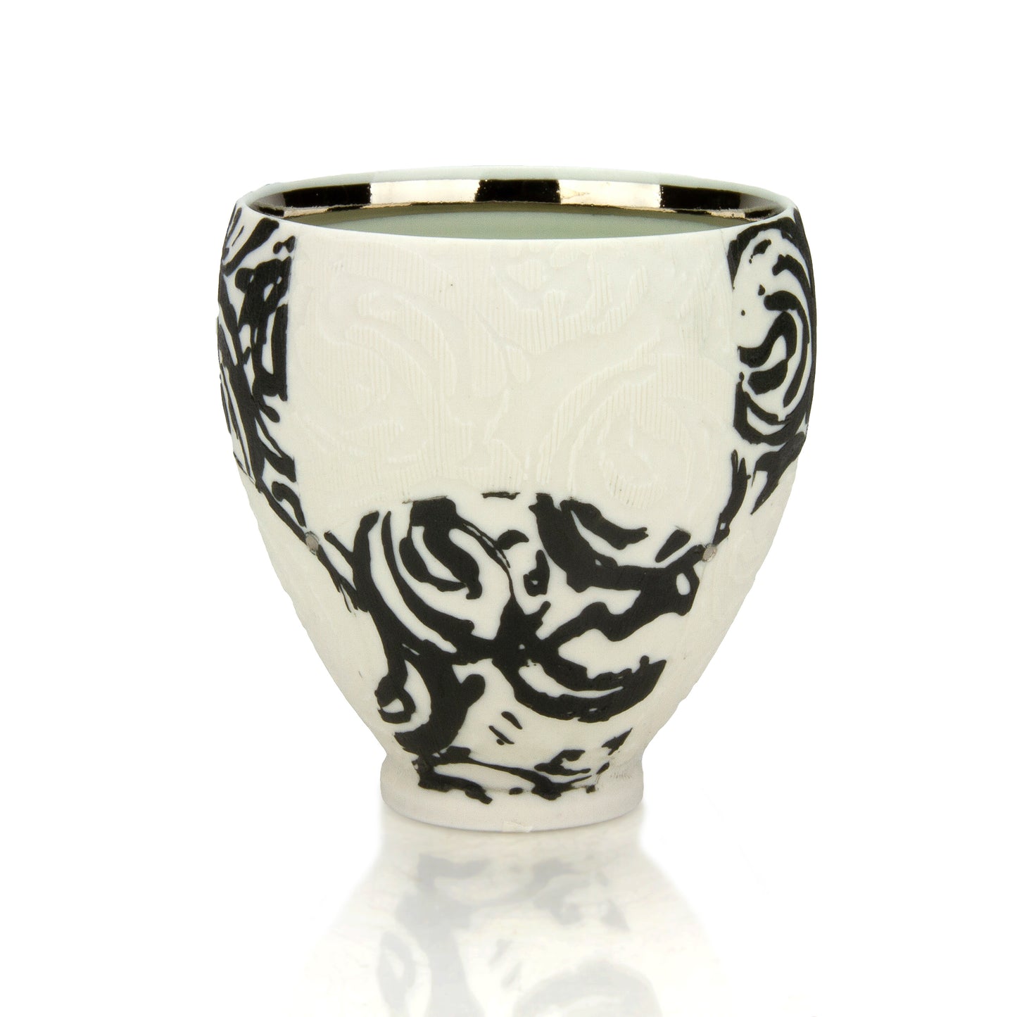 Dallas Wooten 04 - Checkered Black/White Etched Yunomi